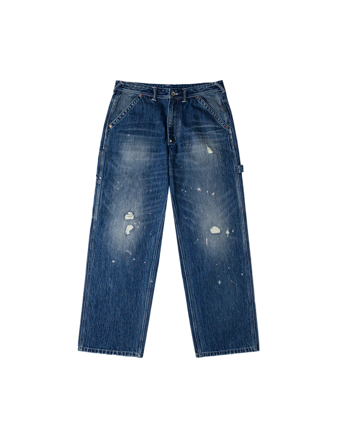 Evisu Jeans con Stampa Daicock Effetto Lavato e Distressed