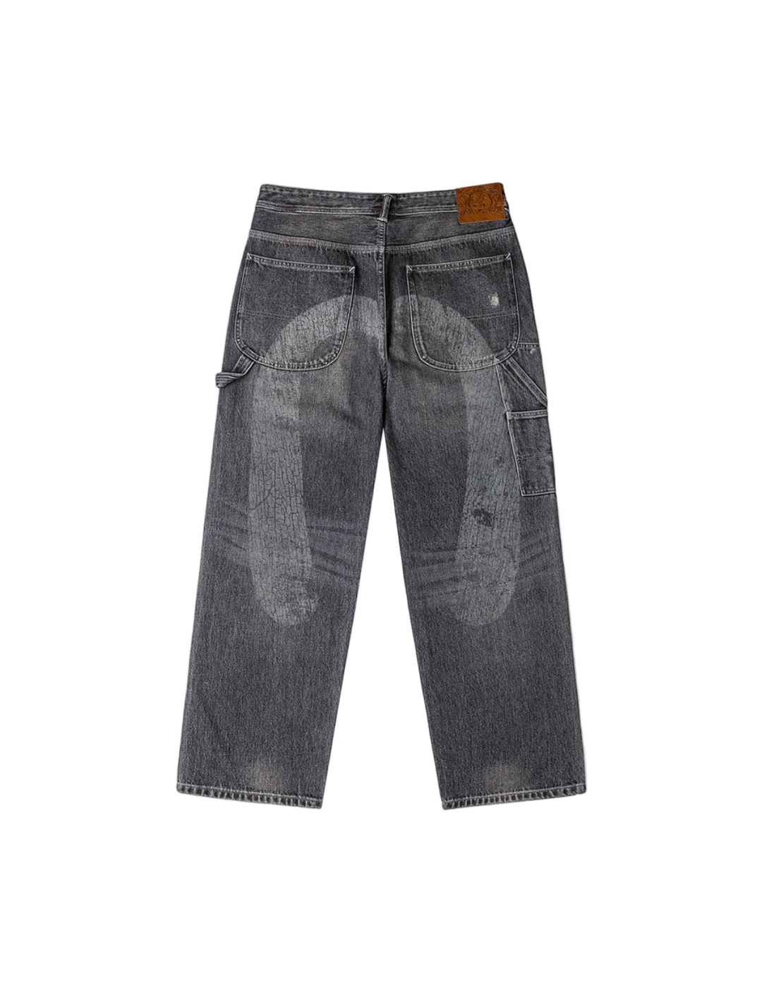 Evisu Jeans con Stampa Daicock Effetto Lavato e Distressed