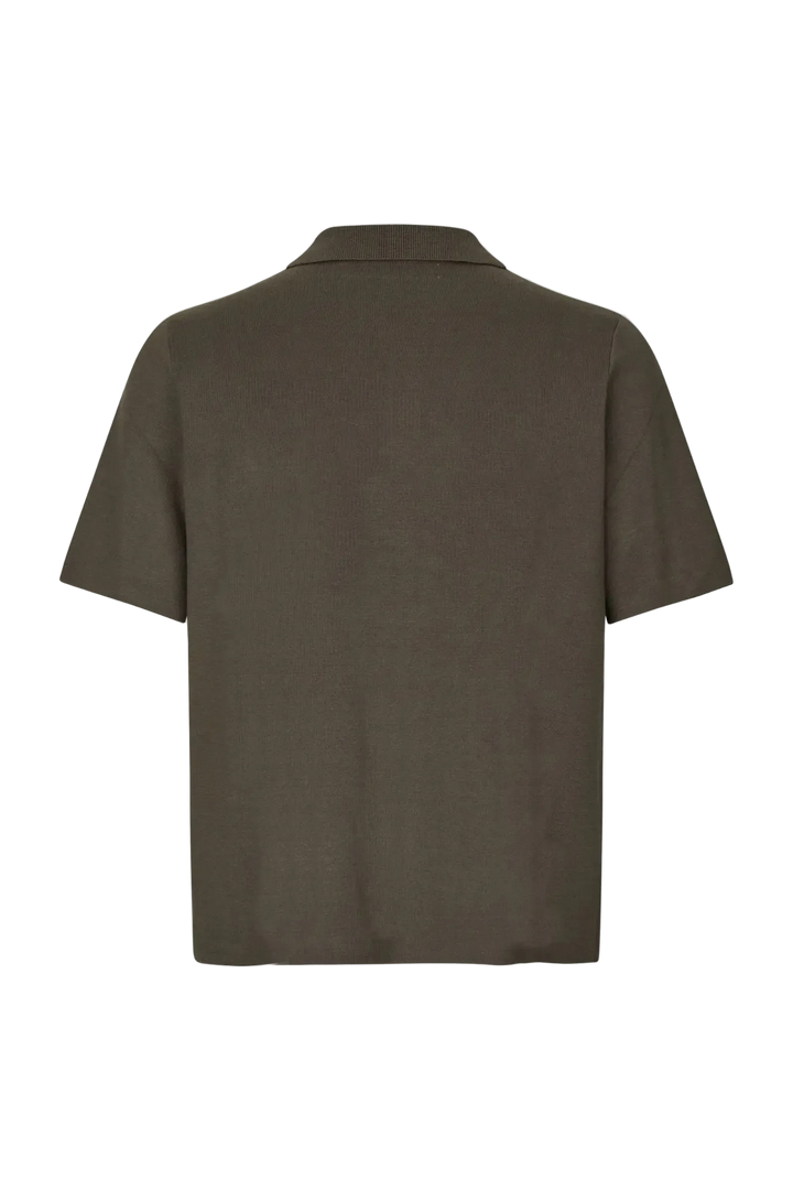 Samsøe Samsøe Sarico Zip Shirt SS (Black Olive)
