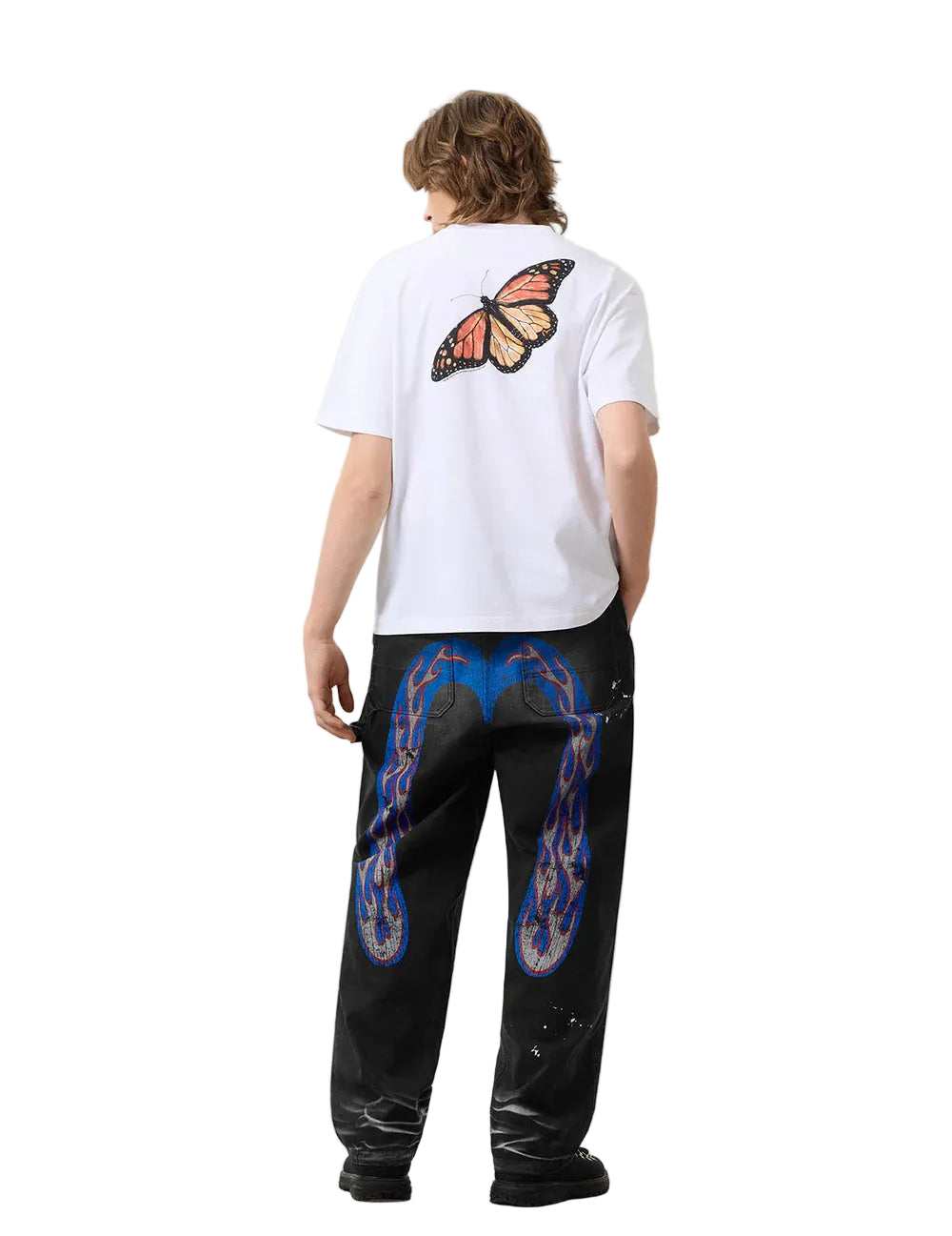 Evisu Heavy Washed And Distressed Daicock Jeans