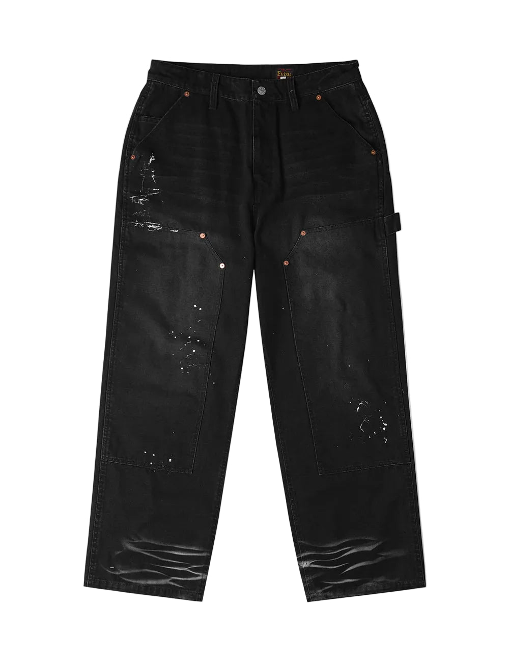 Evisu Heavy Washed And Distressed Daicock Jeans