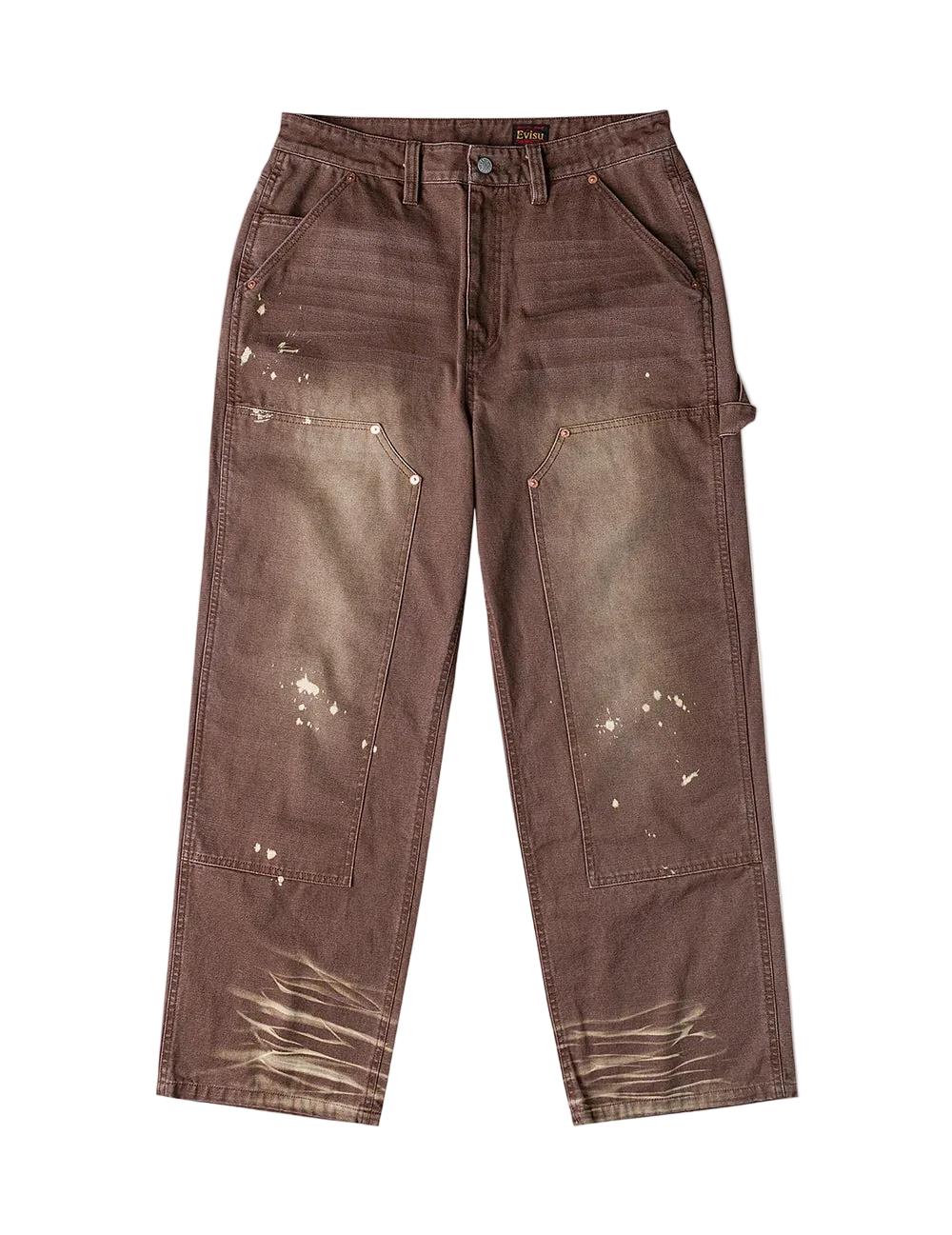 Evisu Heavy Washed And Distressed Daicock Jeans