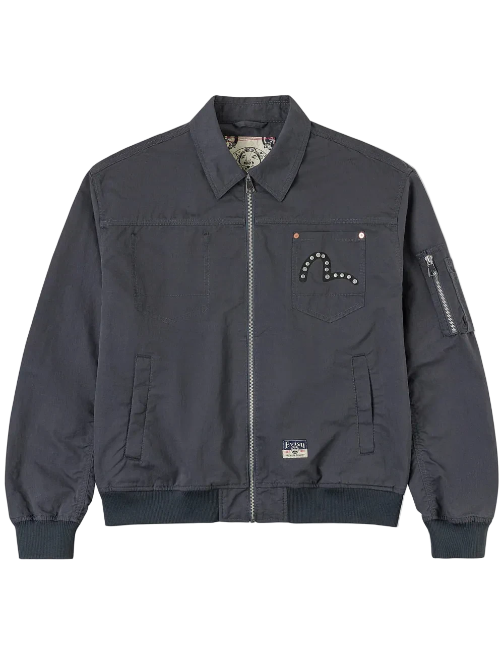 Evisu Metal Studs Bomber Jacket