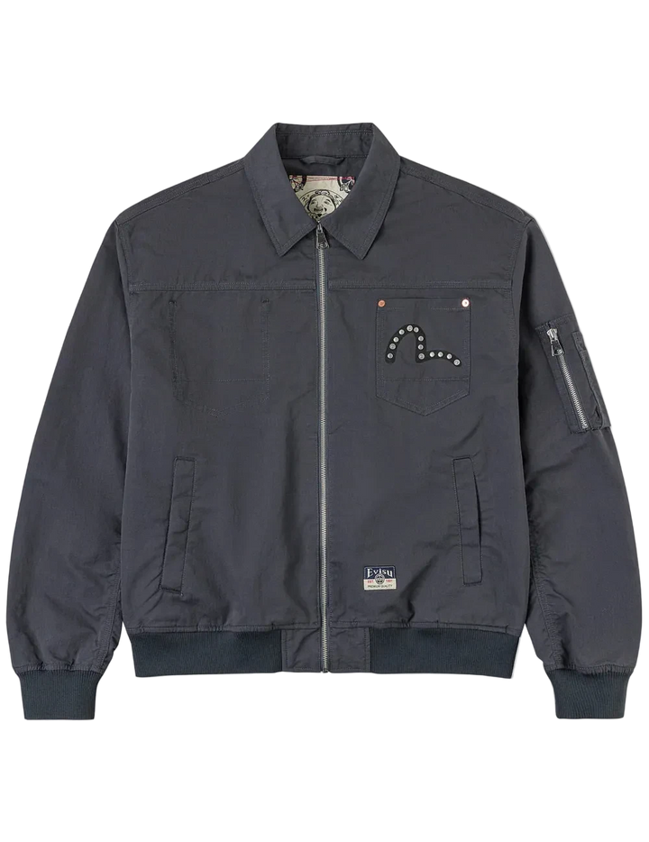 Evisu Metal Studs Bomber Jacket