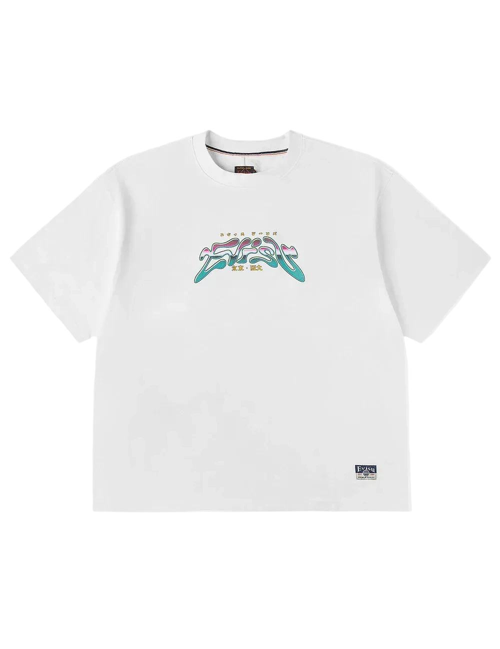 Evisu Neon Leopard Printed T-shirt (White)