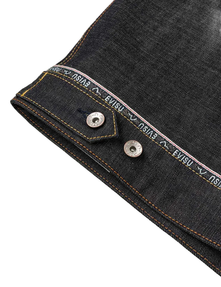 Evisu Logo Seagull Embroidery Denim Jacket