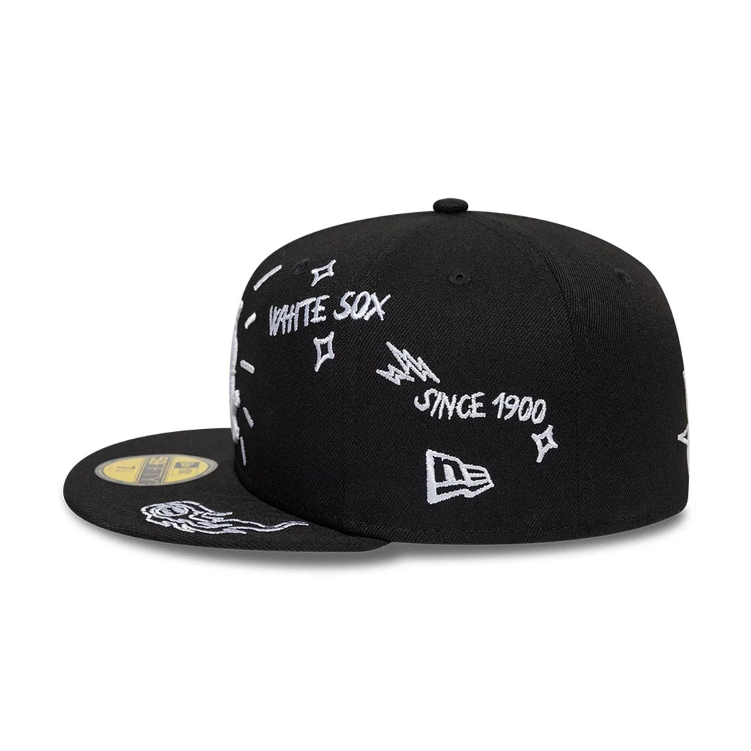 59FIFTY Fitted Chicago White Sox MLB Scribble Nero