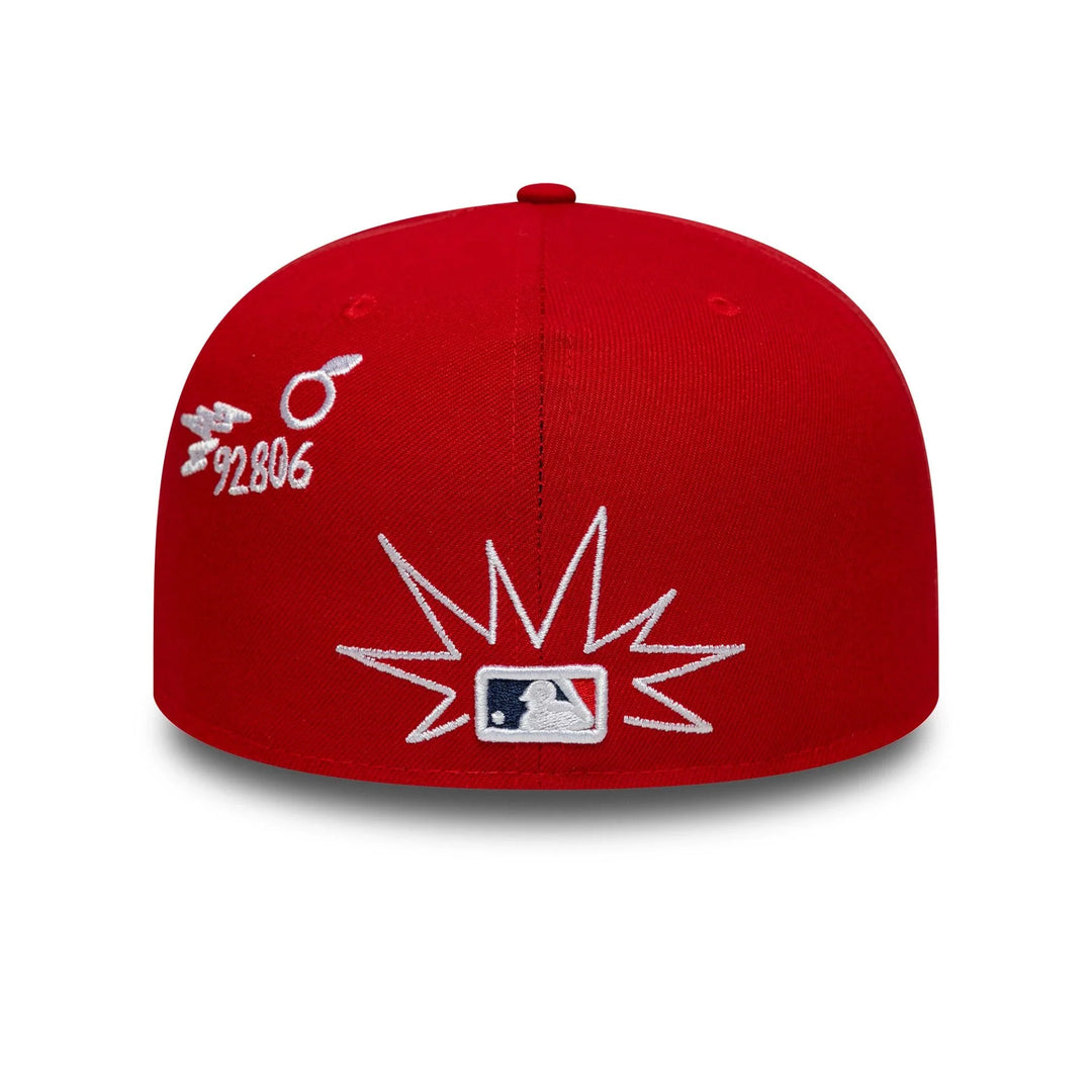 59FIFTY Fitted LA Angels MLB Scribble Rosso