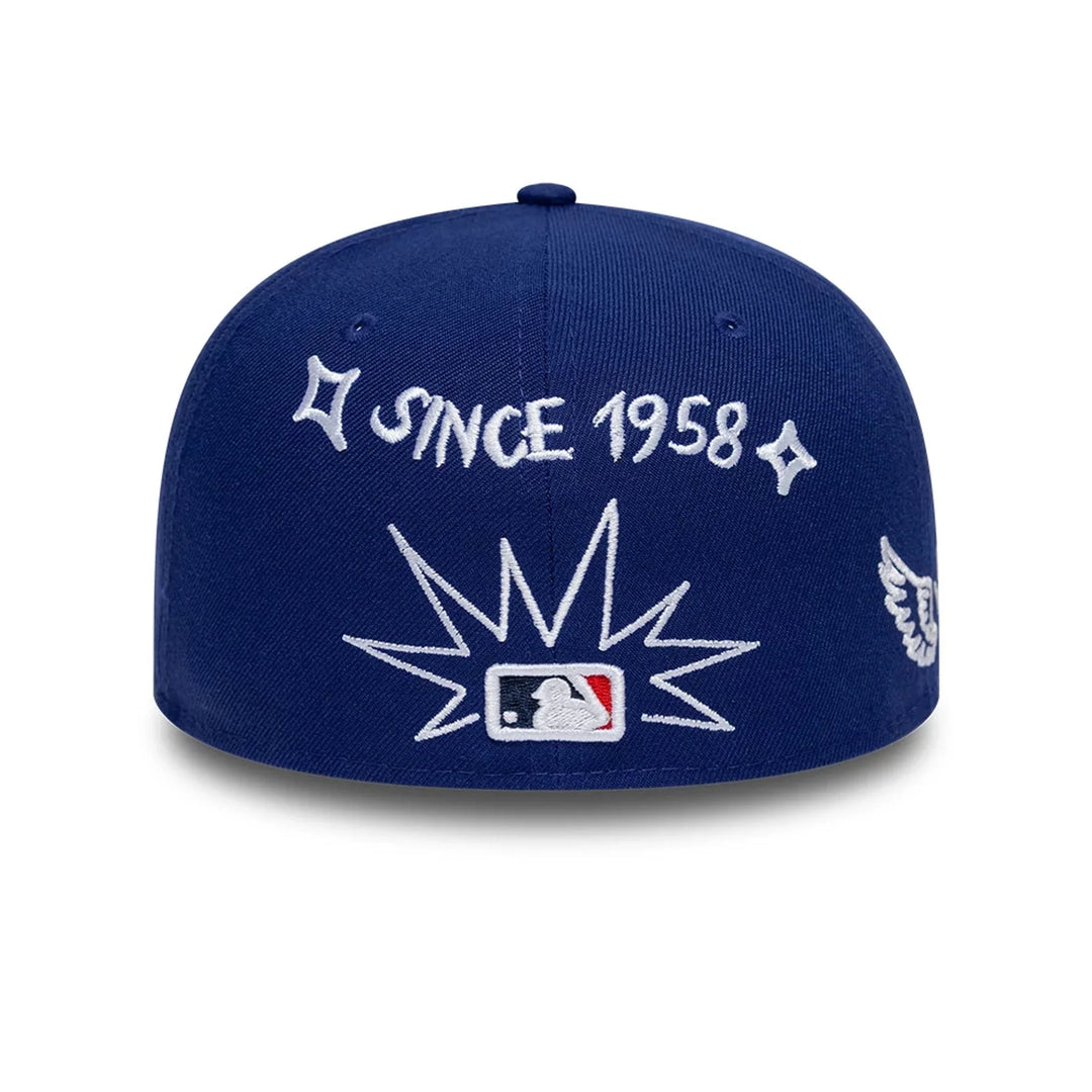 59FIFTY Fitted LA Dodgers MLB Scribble Blu Scuro