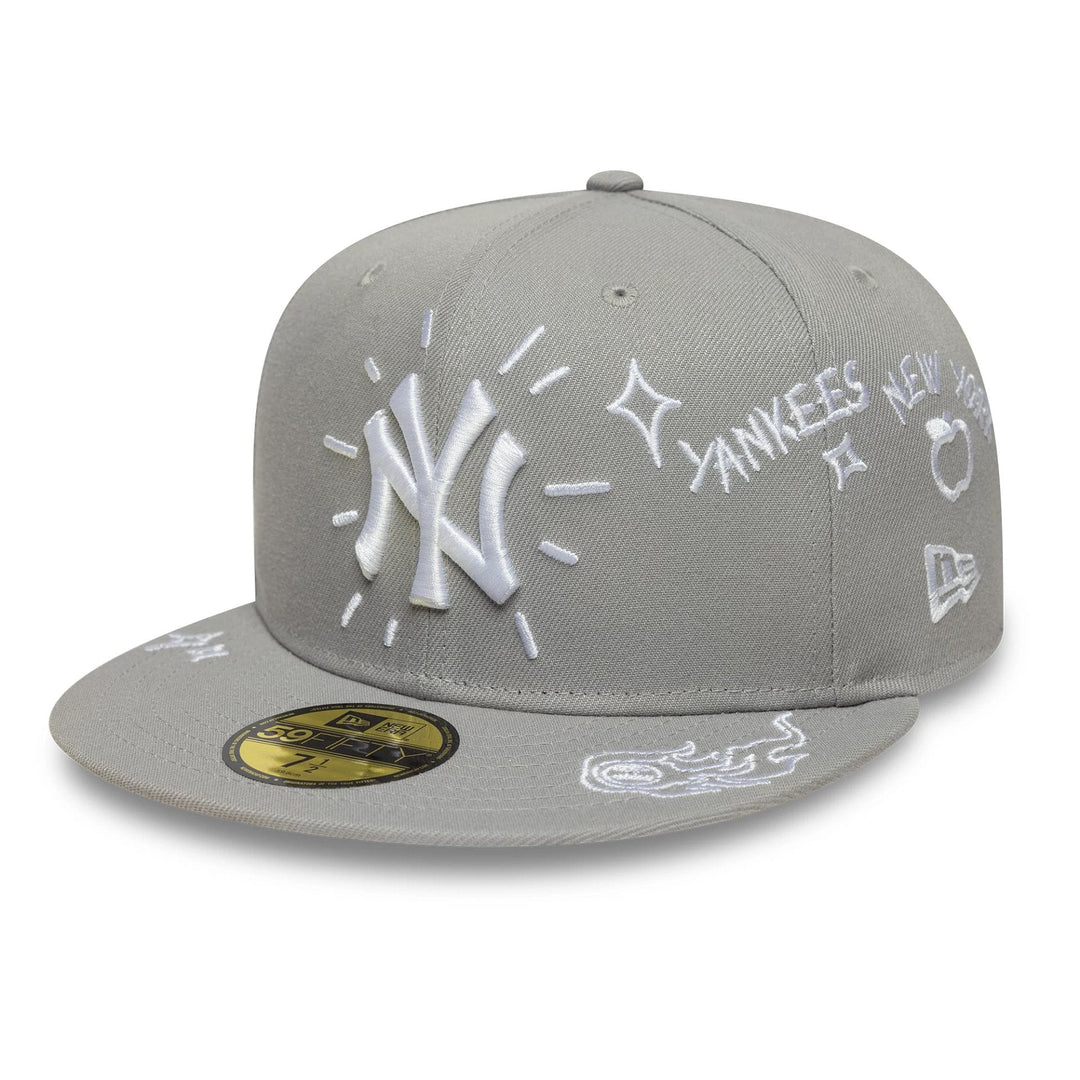 59FIFTY Fitted New York Yankees MLB Scribble Grigio