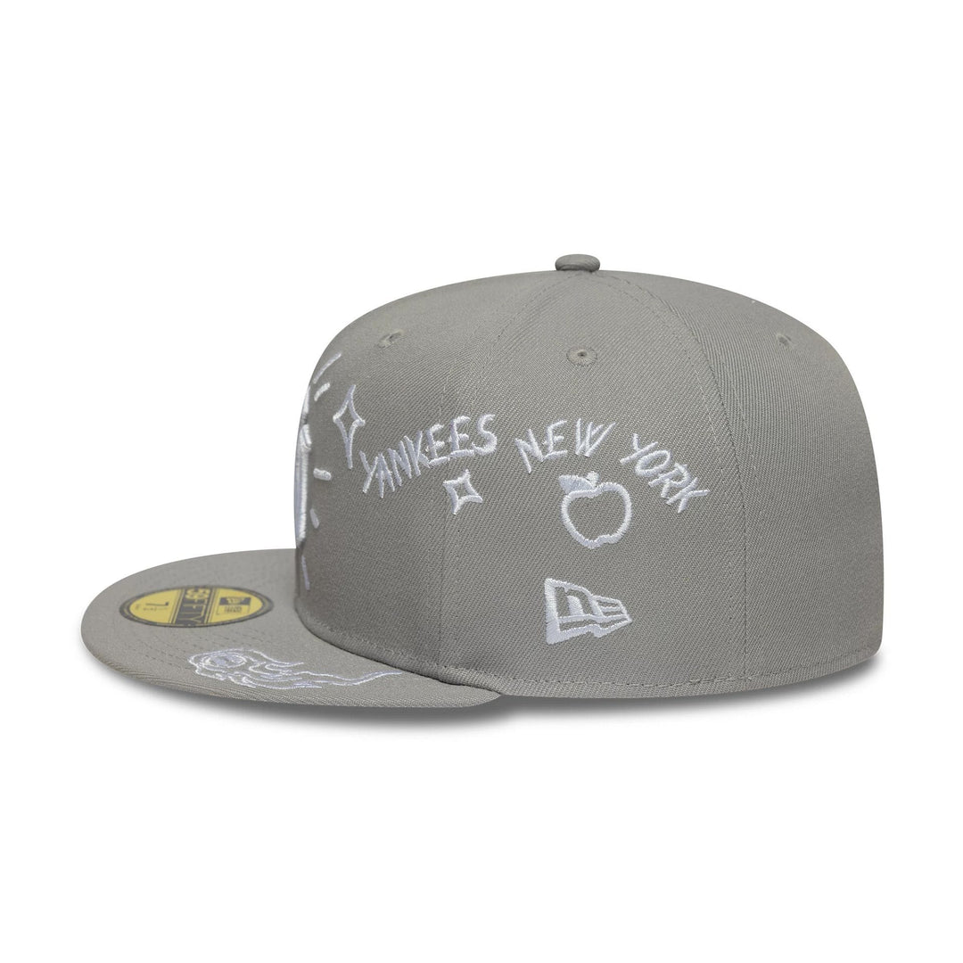 59FIFTY Fitted New York Yankees MLB Scribble Grigio