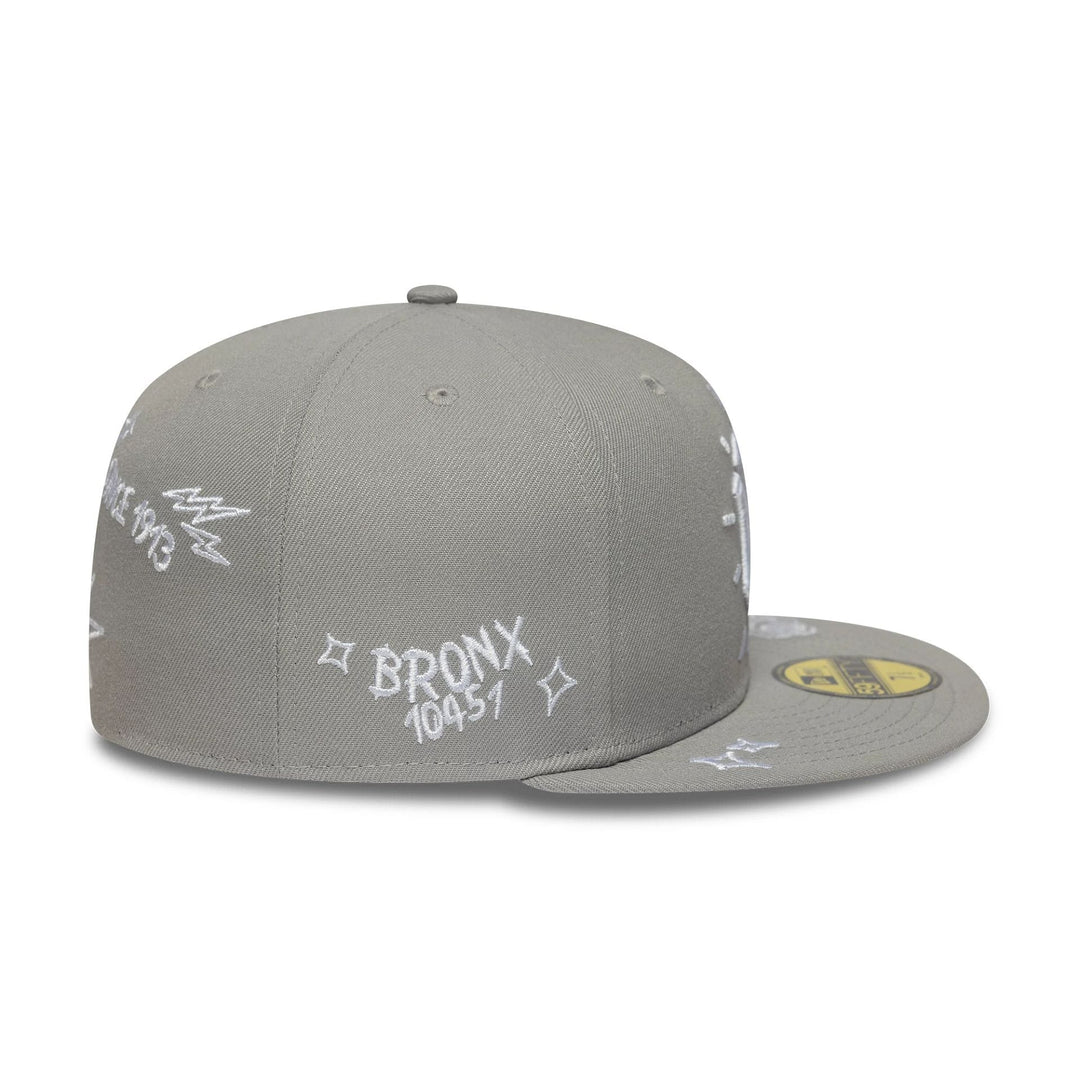 59FIFTY Fitted New York Yankees MLB Scribble Grigio