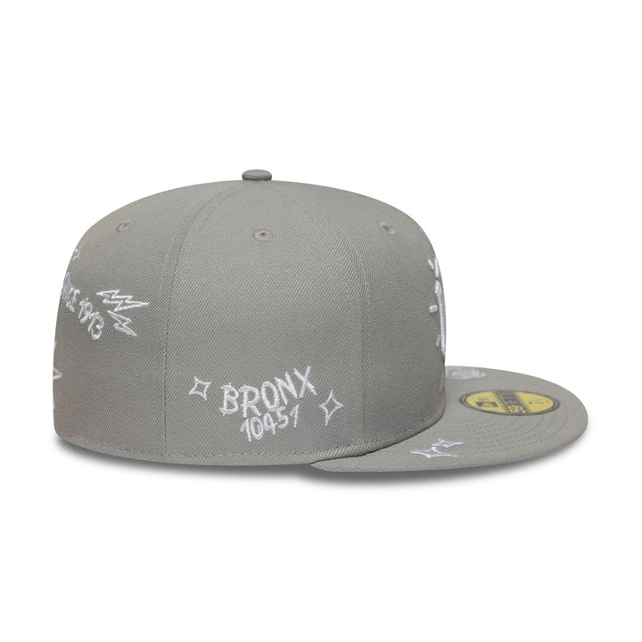 59FIFTY Fitted New York Yankees MLB Scribble Grigio