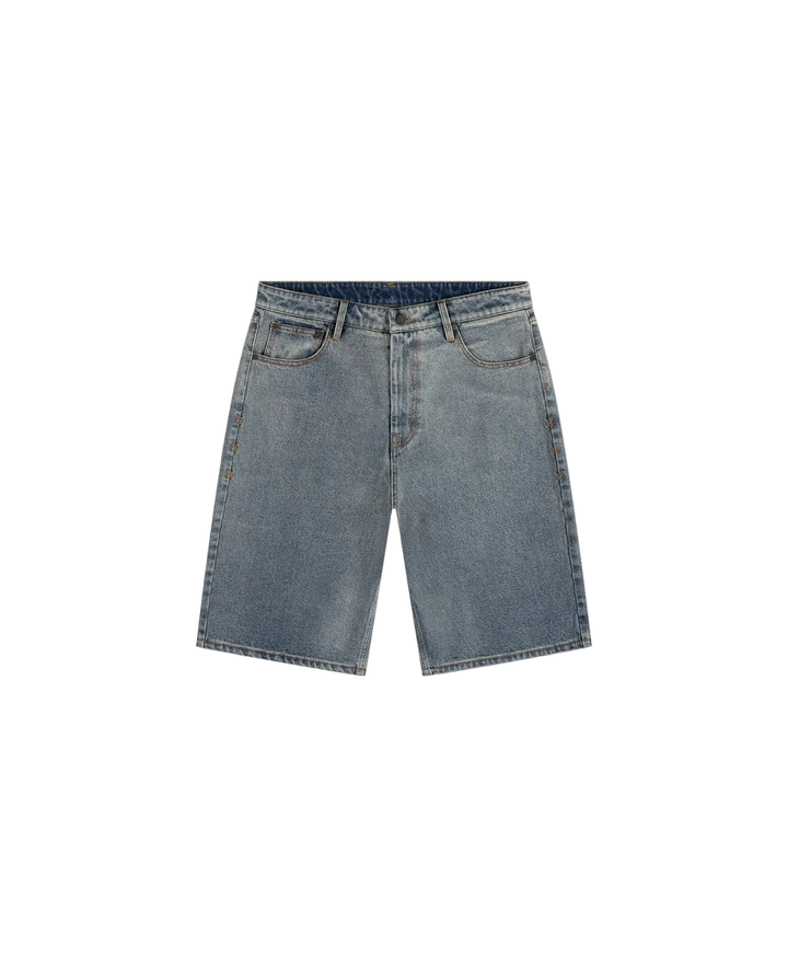 Daily Paper Compact Shield Embroidery Denim Shorts