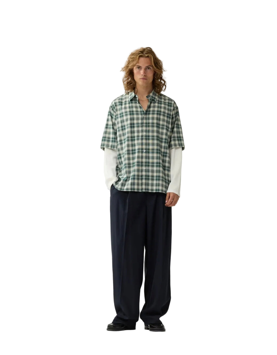 NEW AMSTERDAM SURF ASSOCIATION DOUBLE LAYER SHIRT GREEN