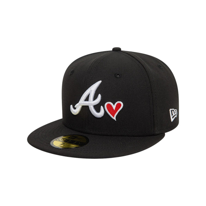 New Era 59FIFTY Fitted Atlanta Braves MLB Heart Icon Nero