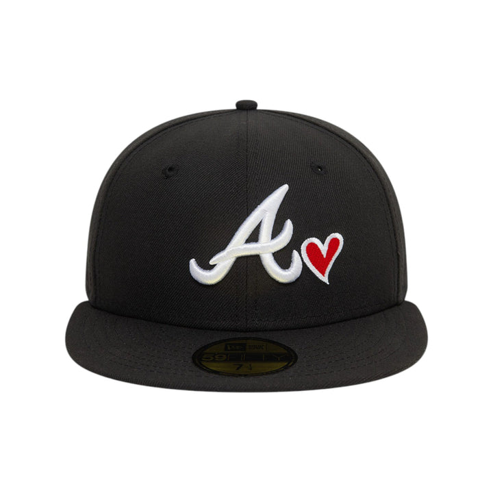New Era 59FIFTY Fitted Atlanta Braves MLB Heart Icon Nero