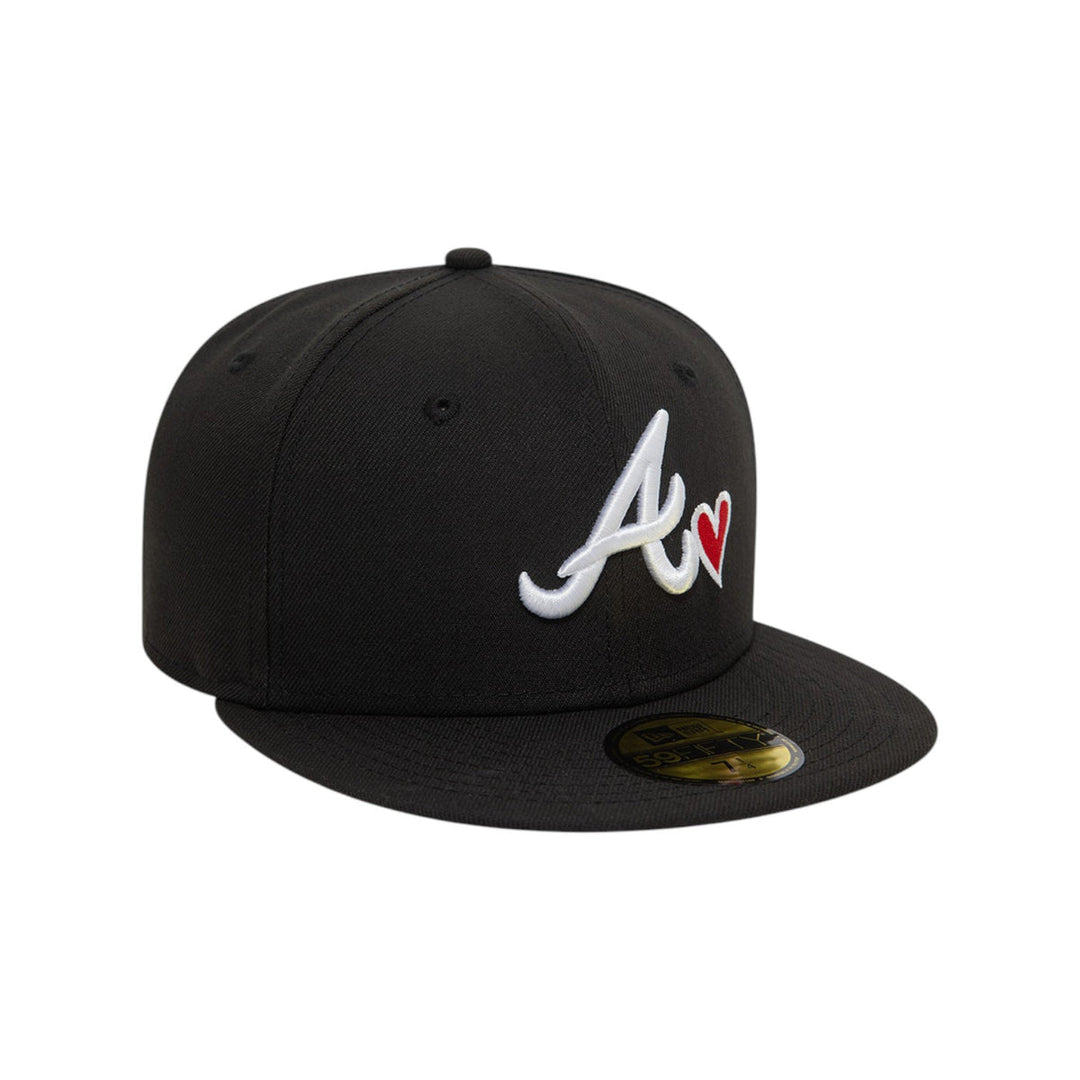 New Era 59FIFTY Fitted Atlanta Braves MLB Heart Icon Nero