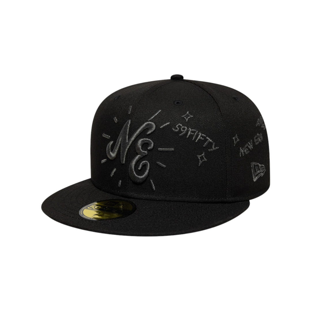 New Era 59FIFTY New Era Scribble Black