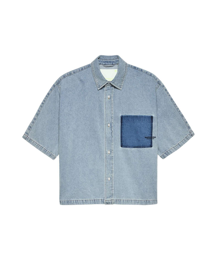 New Amsterdam Surf Association Over Shirt Lyocell Light Blu