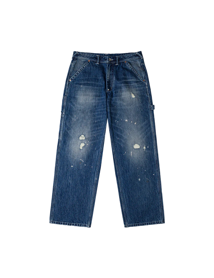 Evisu Jeans con Stampa Daicock Effetto Lavato e Distressed
