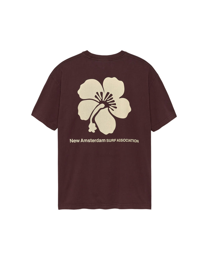 New Amsterdam Surf Association Hibiscus Tee (Walnut)