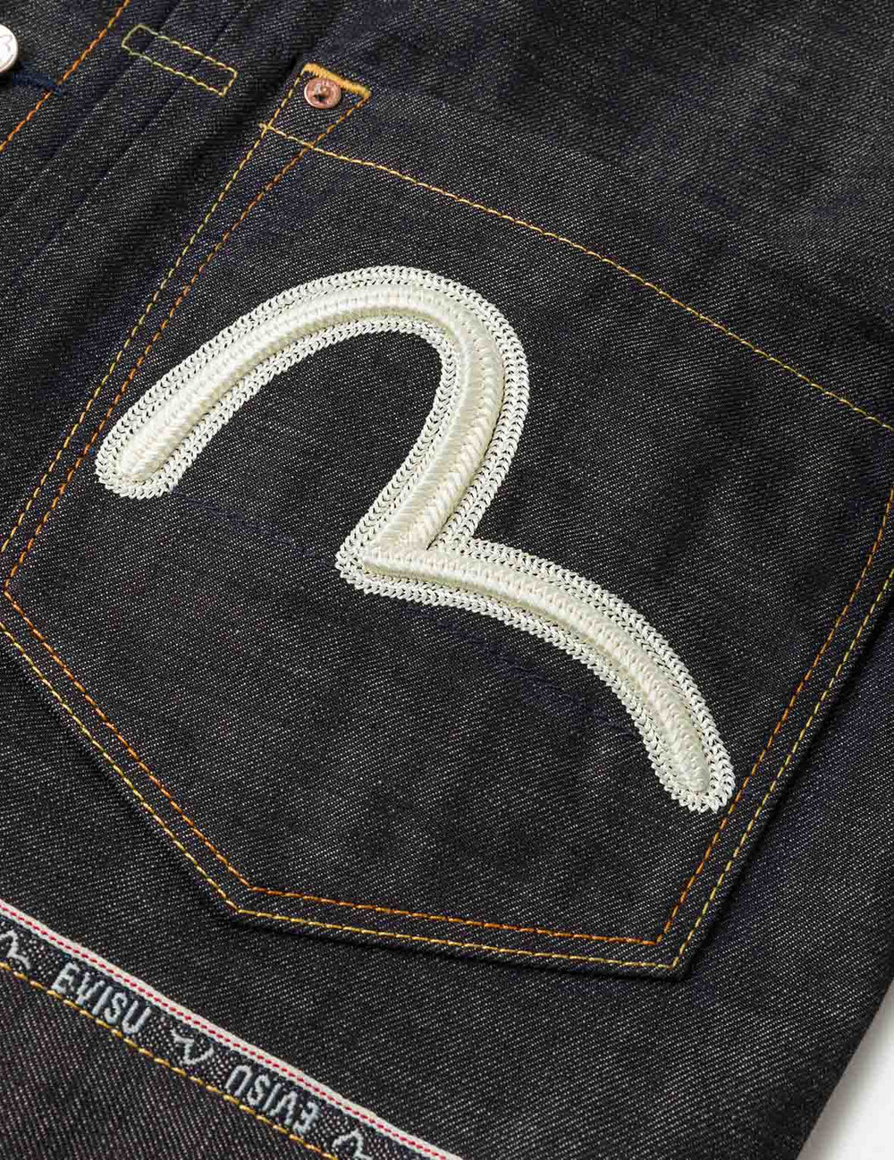 Evisu Logo Seagull Embroidery Denim Jacket