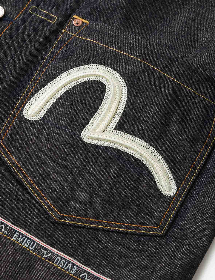 Evisu Logo Seagull Embroidery Denim Jacket