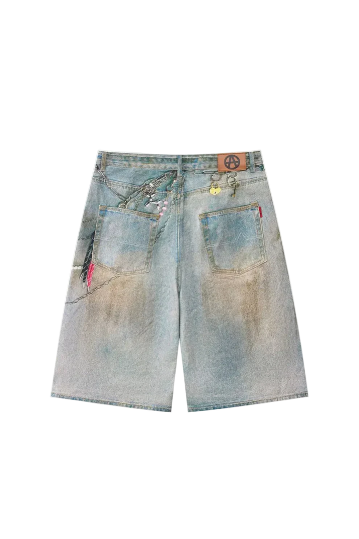 Acupuncture Ocean Front Denim Shorts
