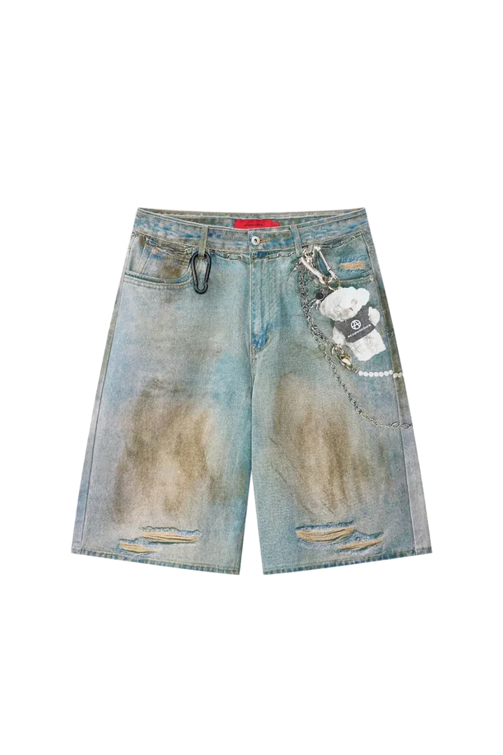 Acupuncture Ocean Front Denim Shorts