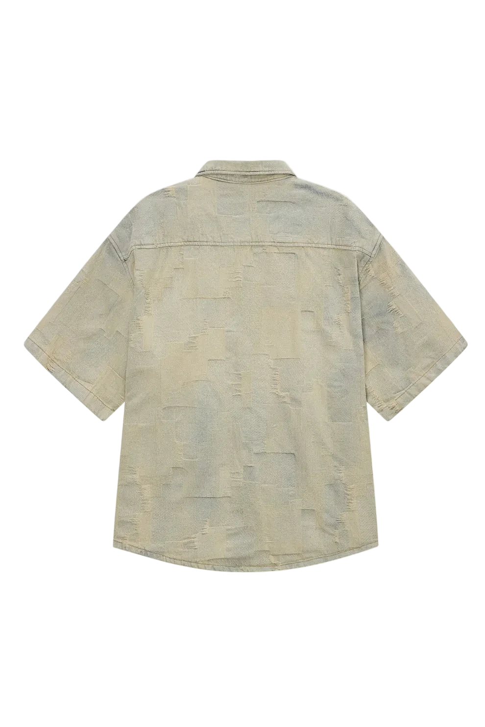 Acupuncture Patch Work Shirt (Rusty Blue)